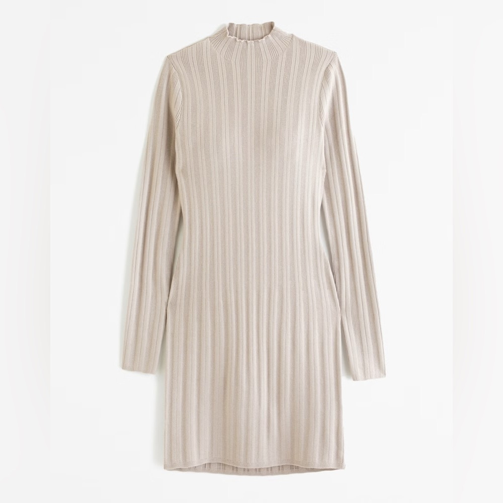 A&F Long-Sleeve Mockneck Mini Sweater Dress